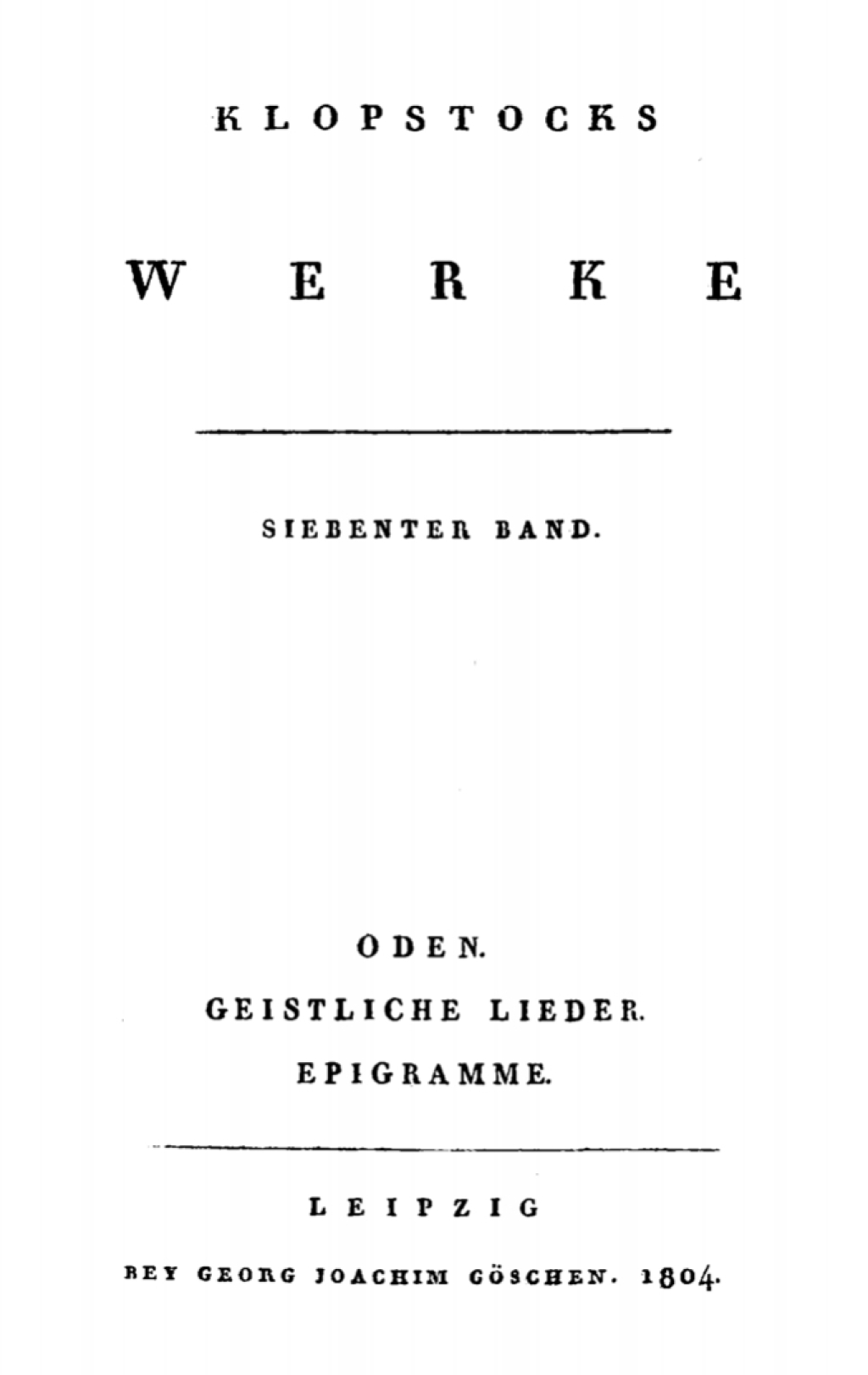 [Oden. Gestliche Lieder. Epigramme] 1st Edition â€“ PDF/EPUB Version Downloadable